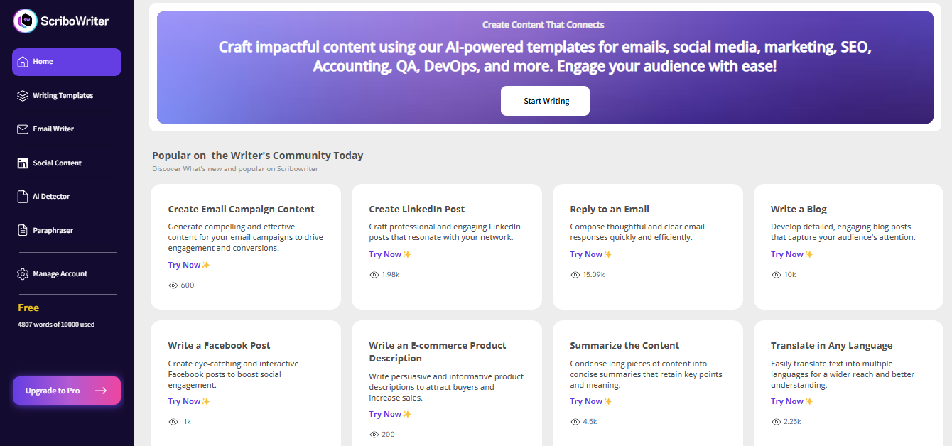 ScriboWriter screenshot: Words Matter – Write Smarter, Not Harder

