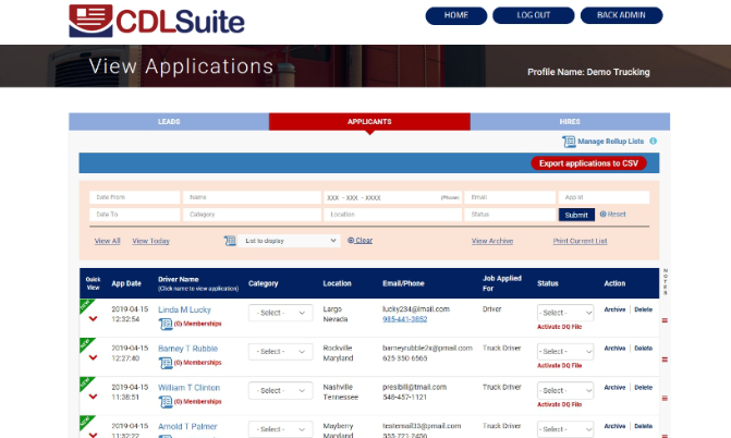 CDLSuite view applications
