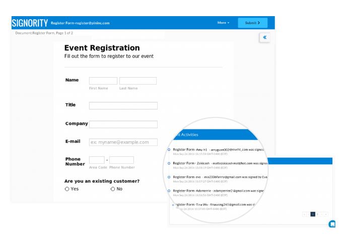 Event registration
