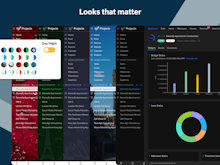 Zoho Projects Software - Looks that matter - A refreshing UI that supports multiple themes, including an eye-catching dark mode.