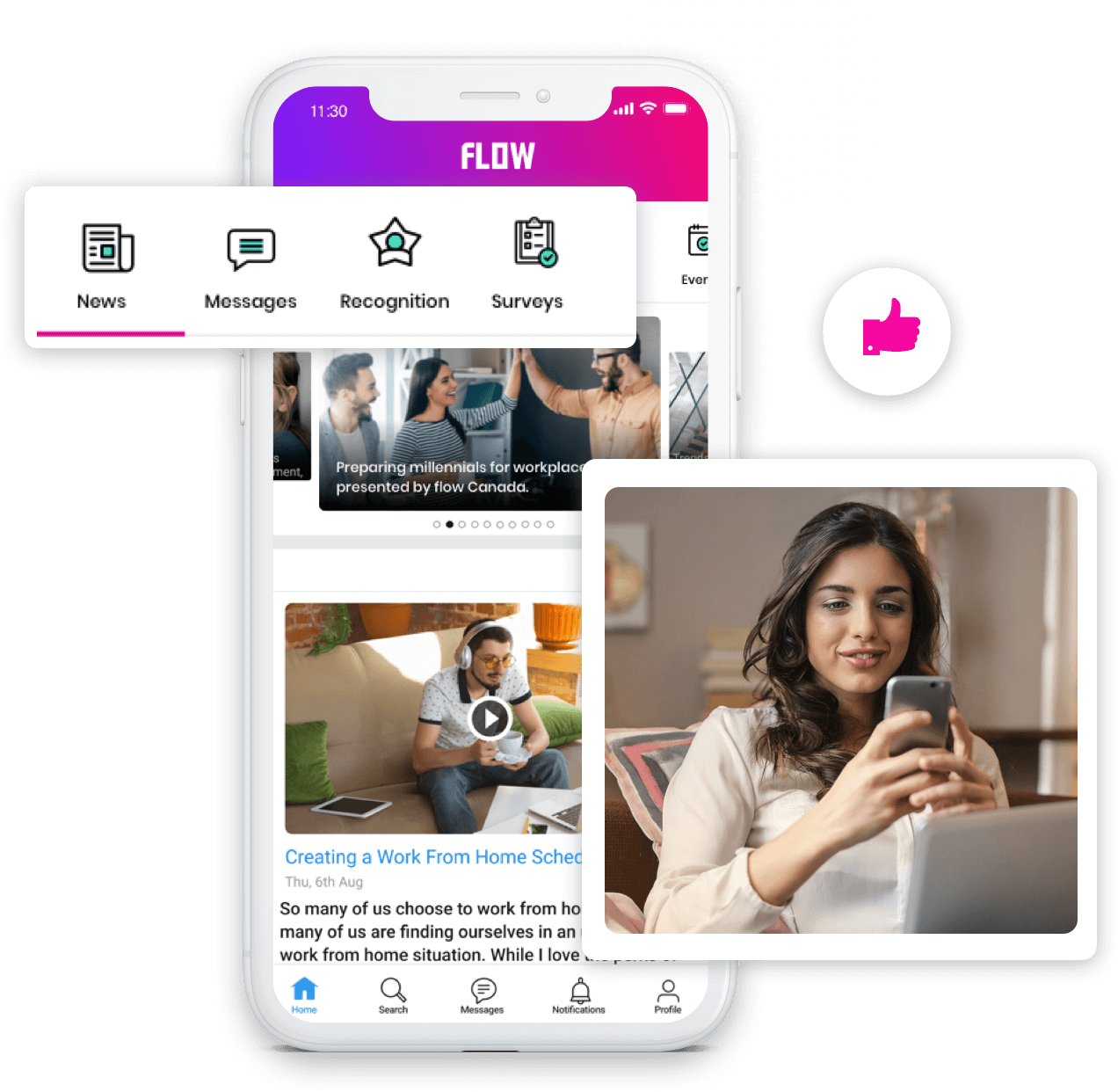 Create beautiful, powerful employee apps for iOS and Android that meet your employee communication needs while accelerating engagement fast. Reach your employees with relevant content through deep segmentation tools that makes it fun and engaging.