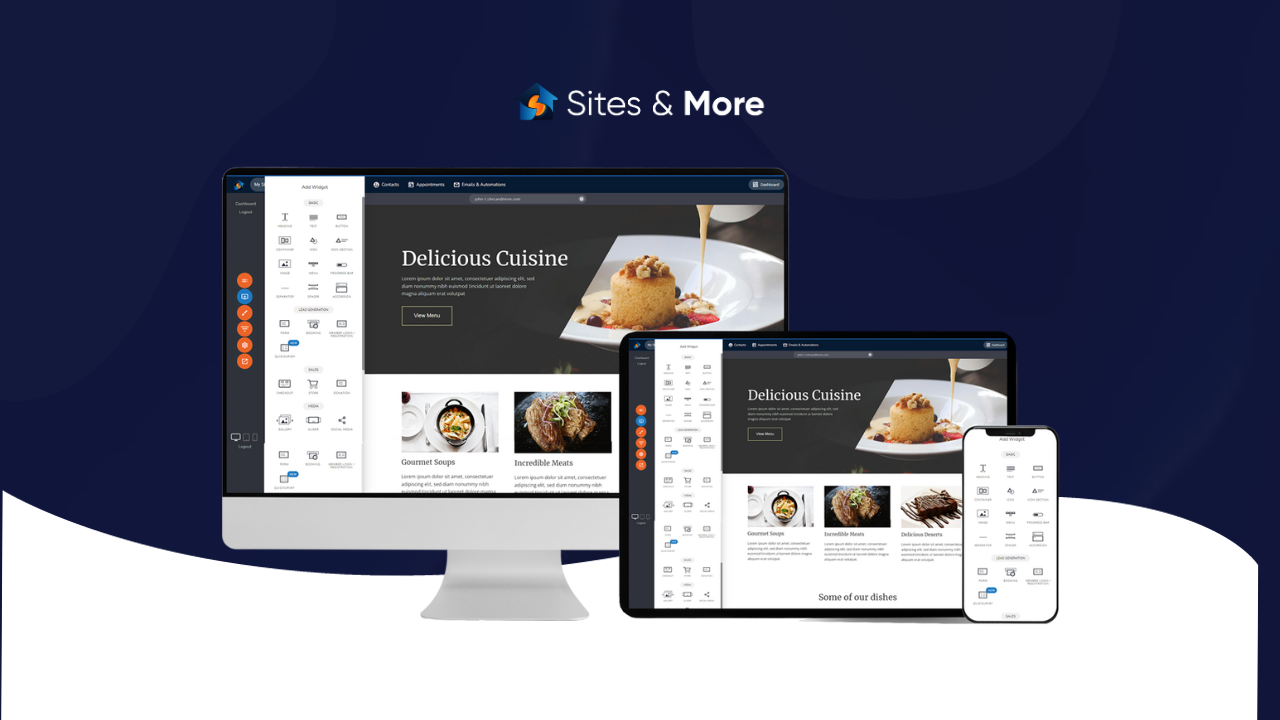 Sites & More dashboards