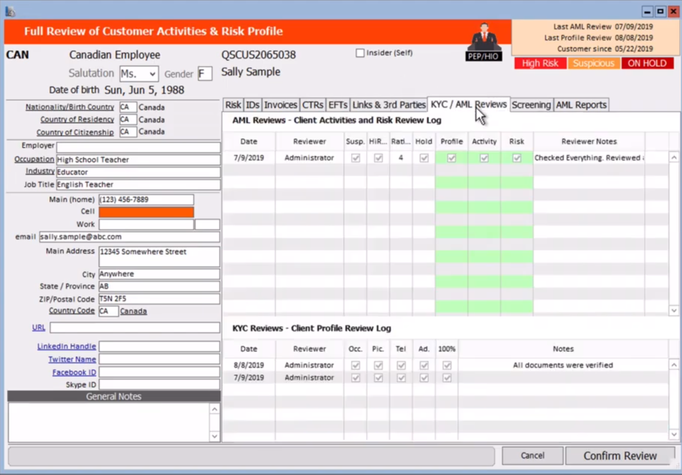 Clear View KYC Logiciel - 3