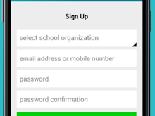 SchoolMint Software - Create an account using an email address or phone number