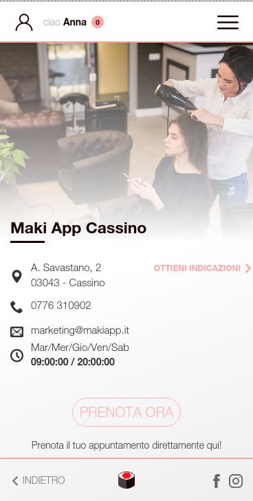 MakiApp salon details