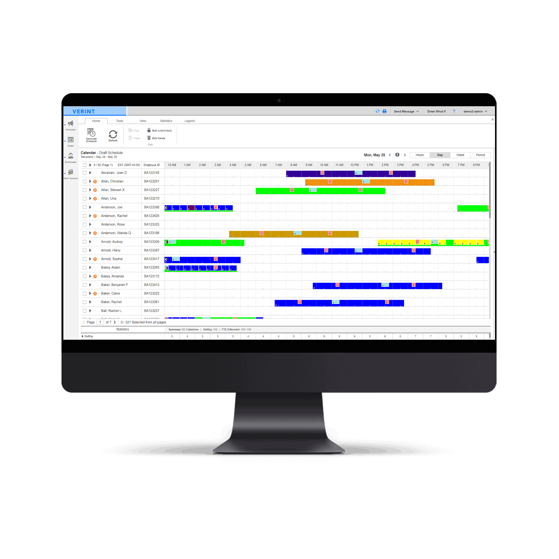 Verint Workforce Management Software - Forecasting and Scheduling