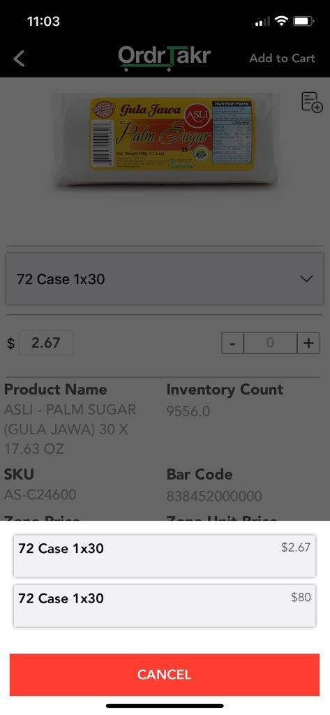 OrderTaker Software - Units of Measure, Variations and Attributes support