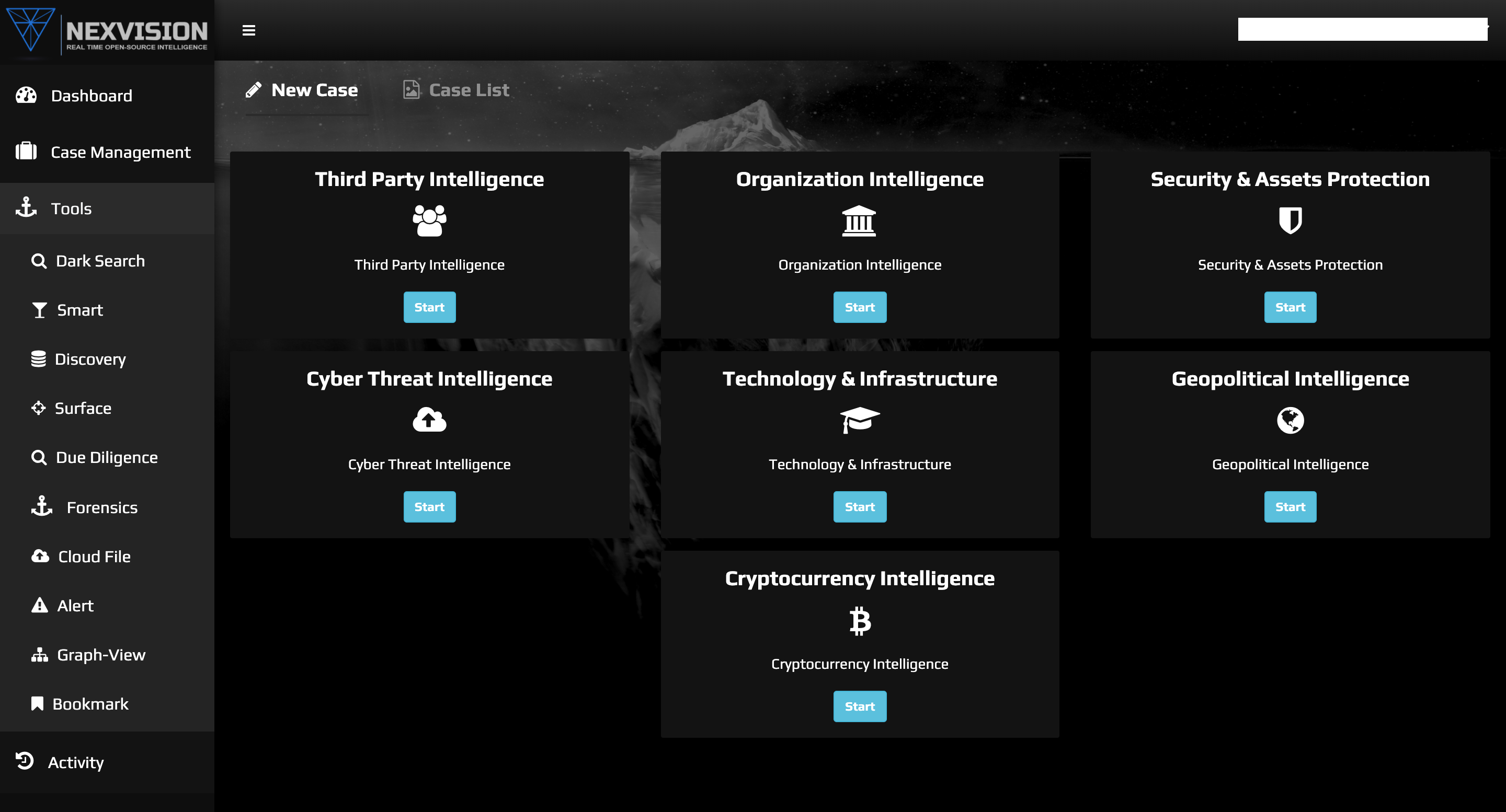 NexVision Engine screenshot: NexVision Dashboard