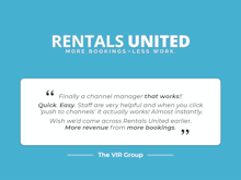 Rentals United Software - We helped quite a few Property Managers to automate and grow their business. Become the next success story!