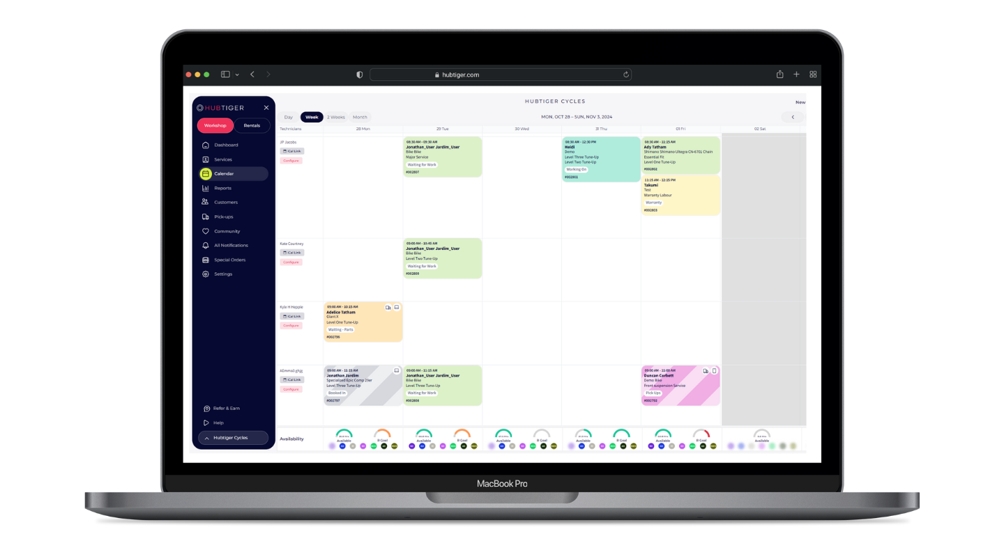 Hubtiger Service and Repair Software
