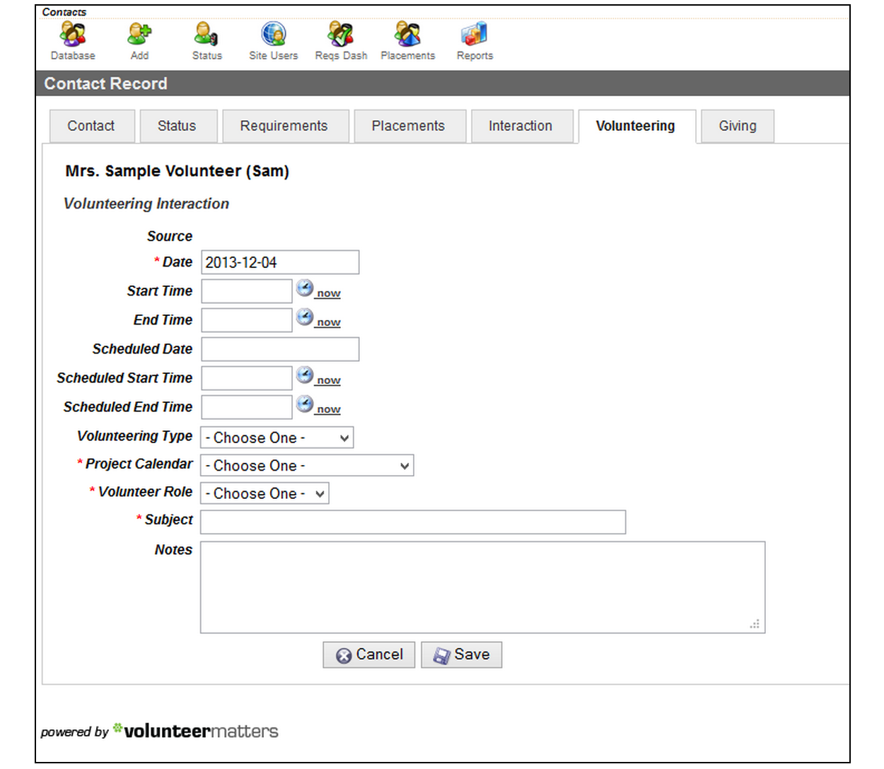 Manage contacts