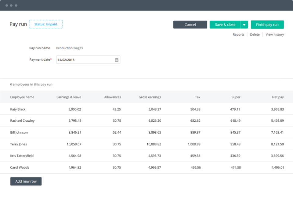Reckon One Payroll Software - Reckon One pay run