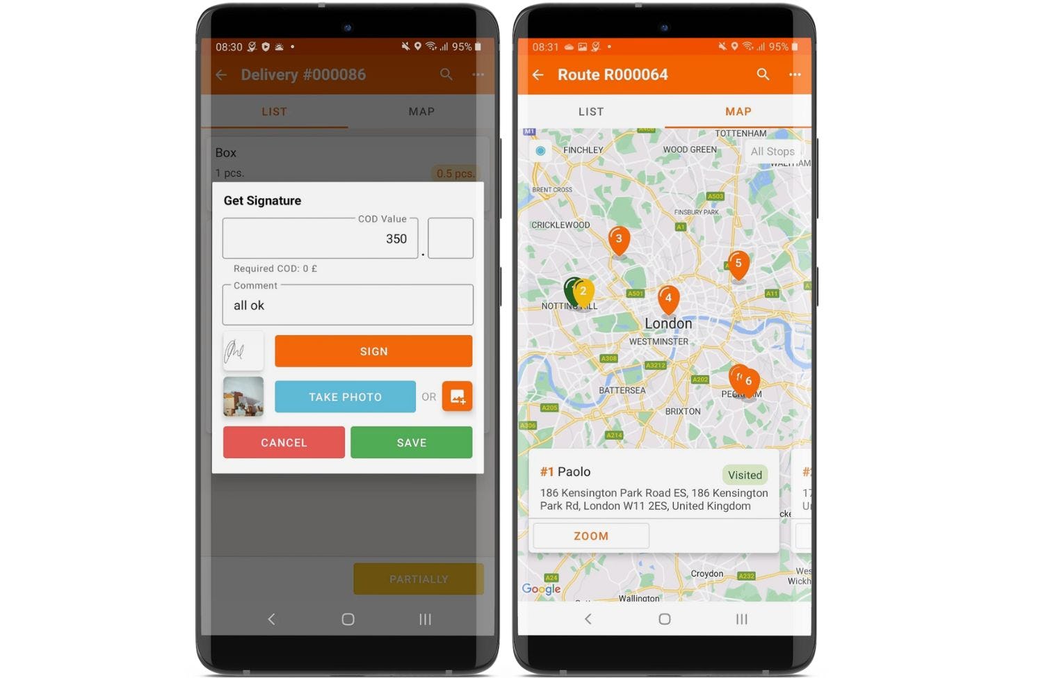 Track-POD Software - Proof of Delivery app for Courier Drivers