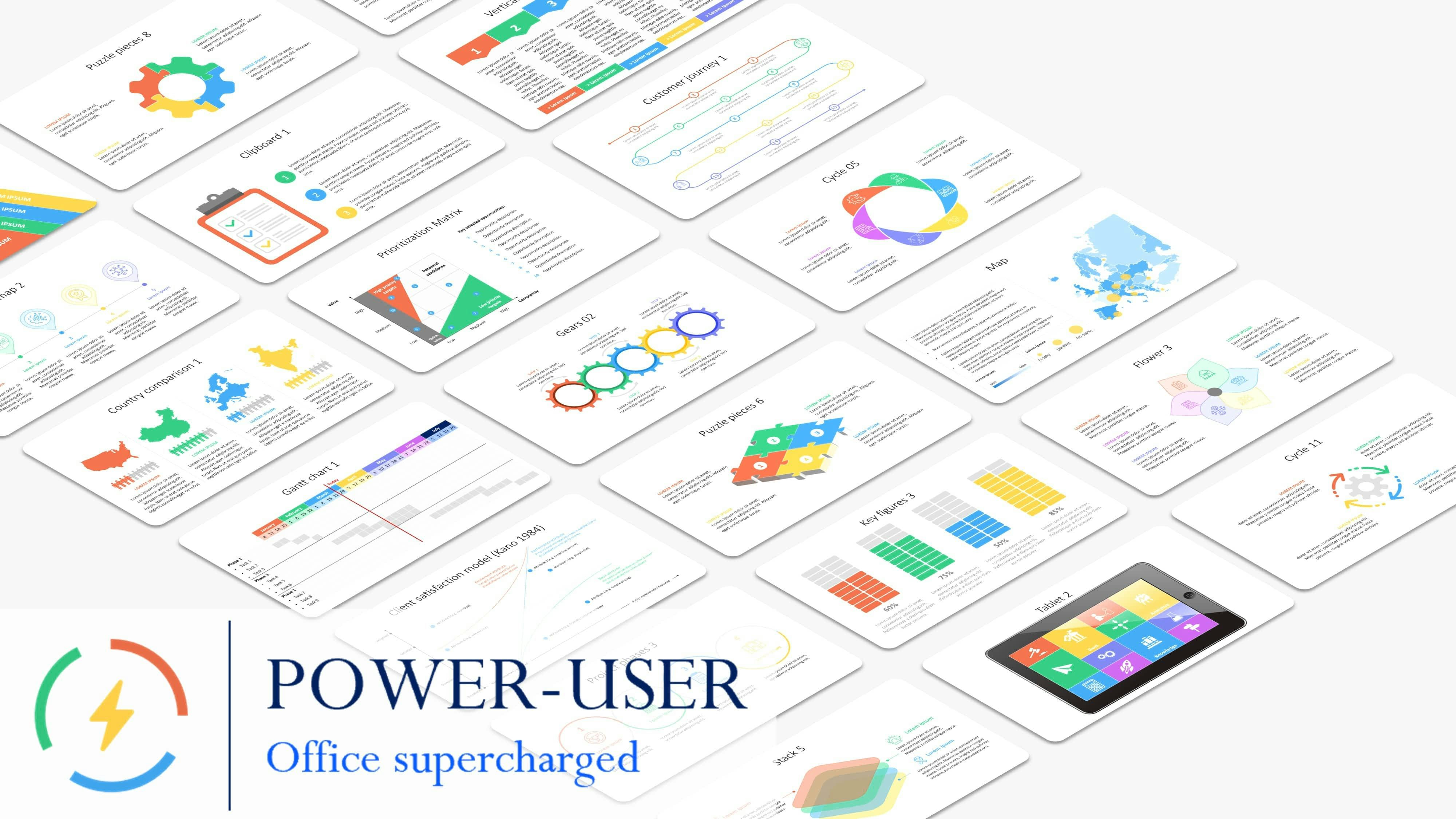Power-user Software - 500 PowerPoint templates