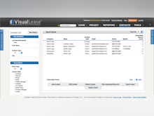Visual Lease Software - Visual Lease includes a searchable contact database
