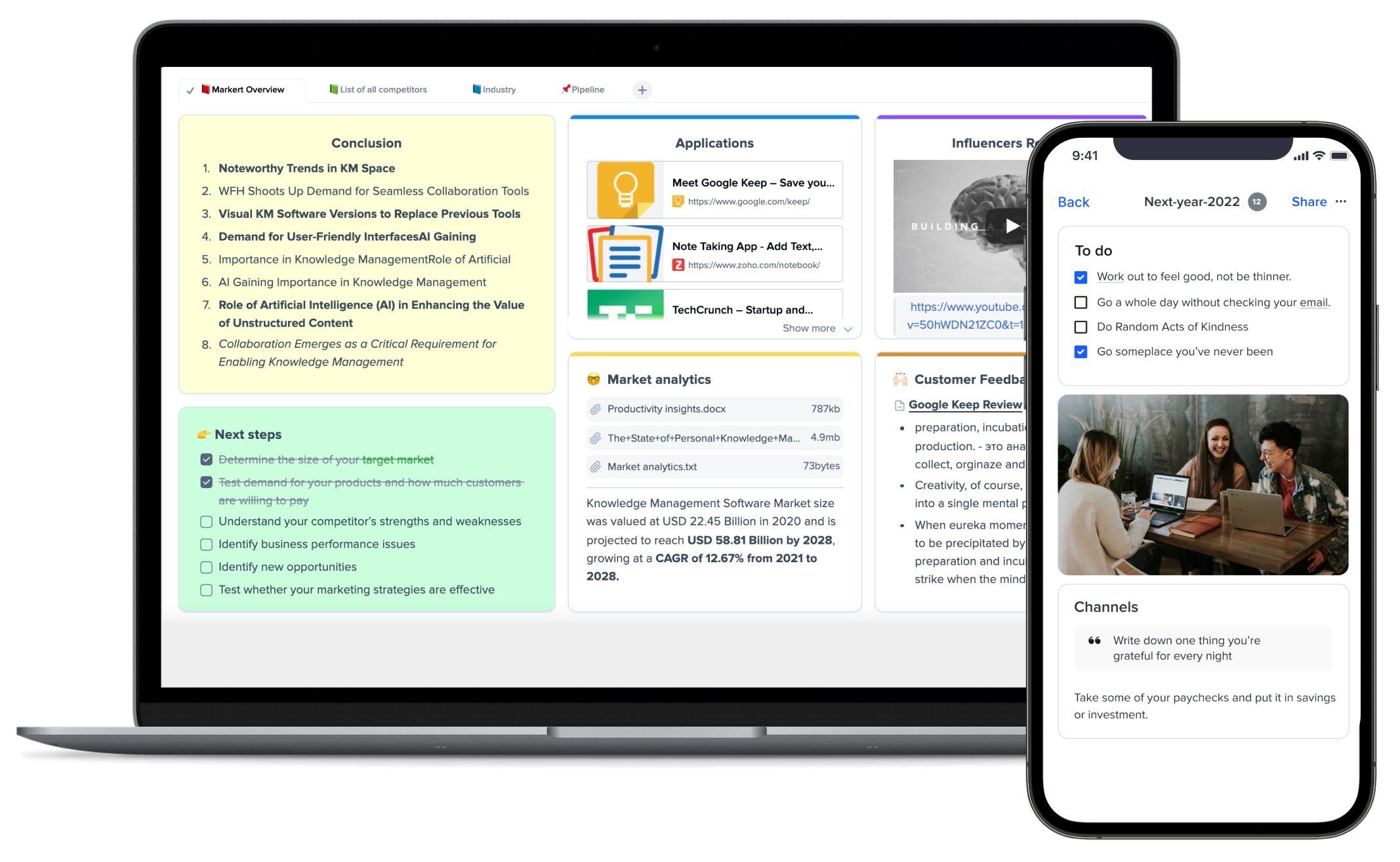 xTiles screenshot: Web and mobile app are available for thinking, note-taking, and collaboration.