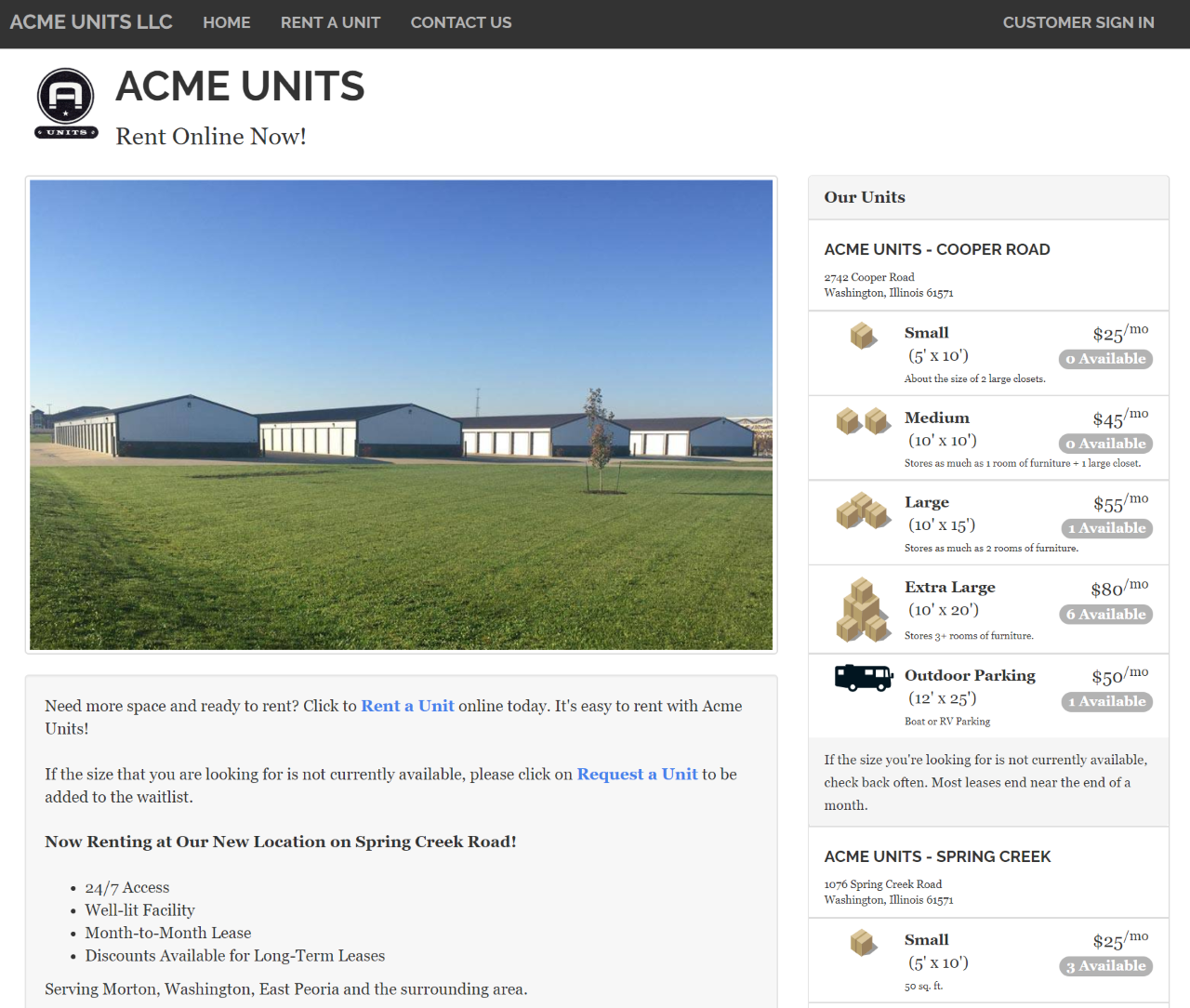 With Unit Trac's custom websites, customers are able to start a lease application online