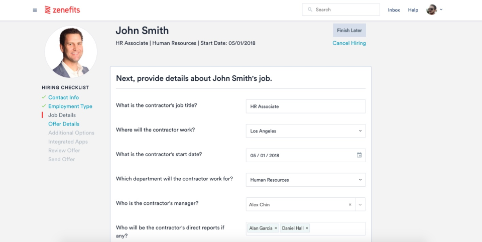 Zenefits Software - 2