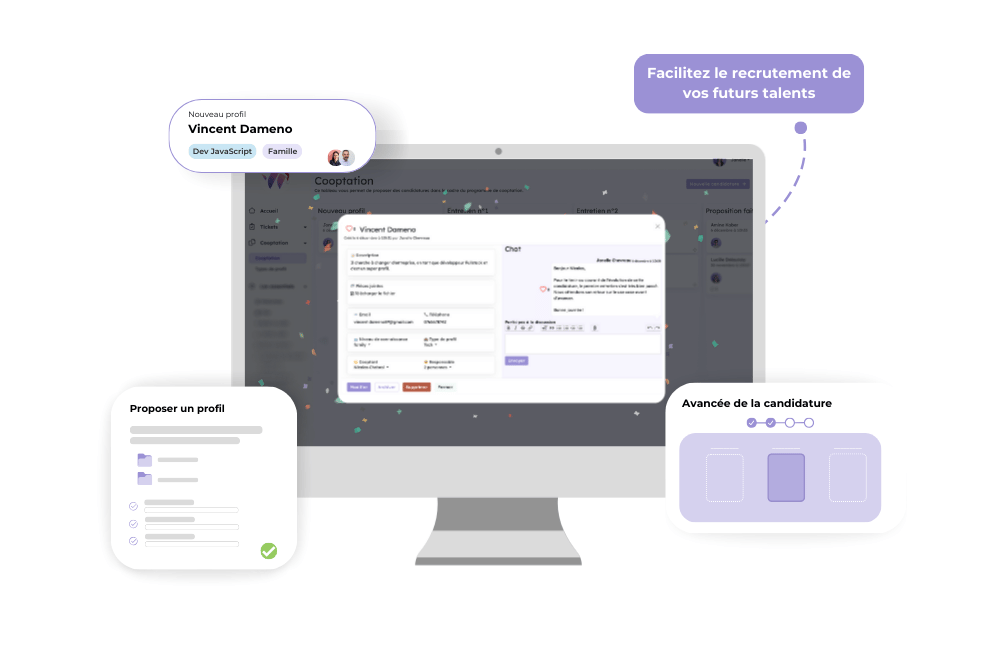 Wobee screenshot: Parcours de préboarding