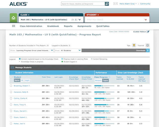 Alex Program ALEKS Software Pricing, Alternatives & More 2026 | Capterra