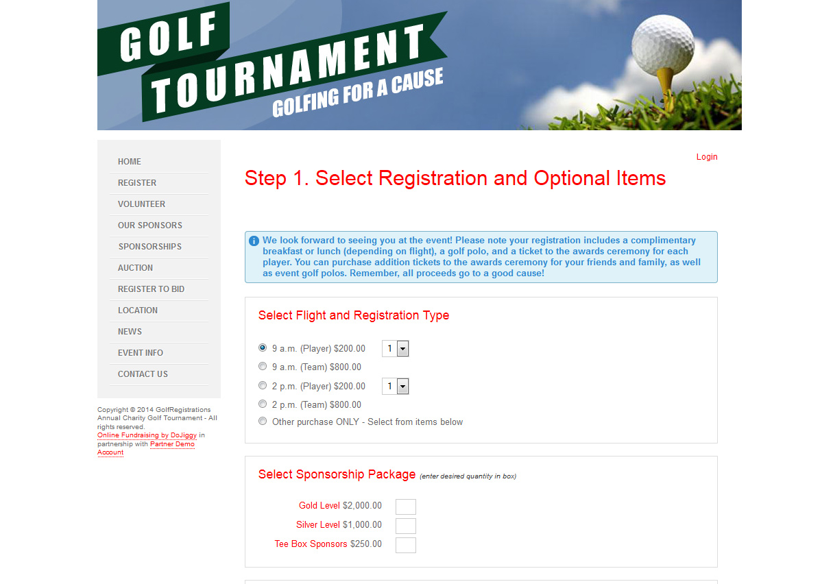 Online registration