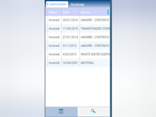 Marina Master Software - Invoices, itemized by their status, date and service, can be viewed within the companion MarinaMaster app for iOS and Android
