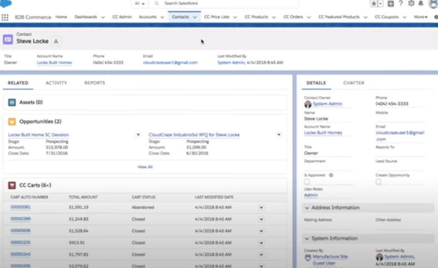 Salesforce B2B Commerce Software - Salesforce B2B Commerce contact details