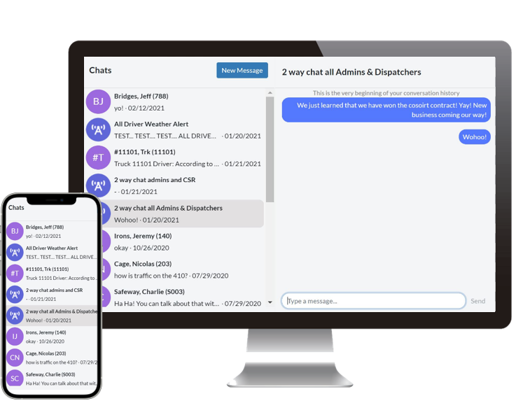 Dispatch Science Software - In-app chat and broadcast application