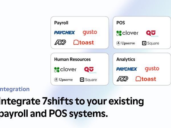 7shifts Software - Integrate 7shifts to your existing payroll and POS systems