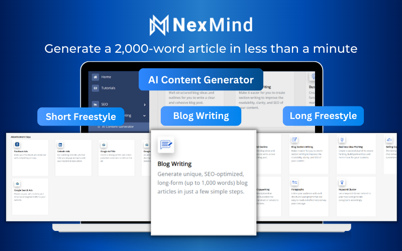 AI Content Generator (Blog Writing, Long Freestyle, Short Freestyle)