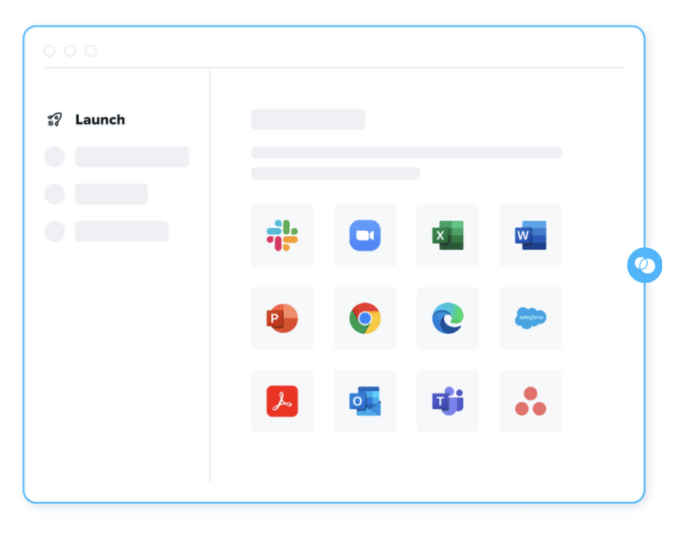 Applications Isolation
With Venn you can protect all work applications. Chrome, SaaS Apps, Office 365, Edge, Adobe, Safari, Web Conferencing (Zoom, Webex, Teams, etc) and many other apps. 