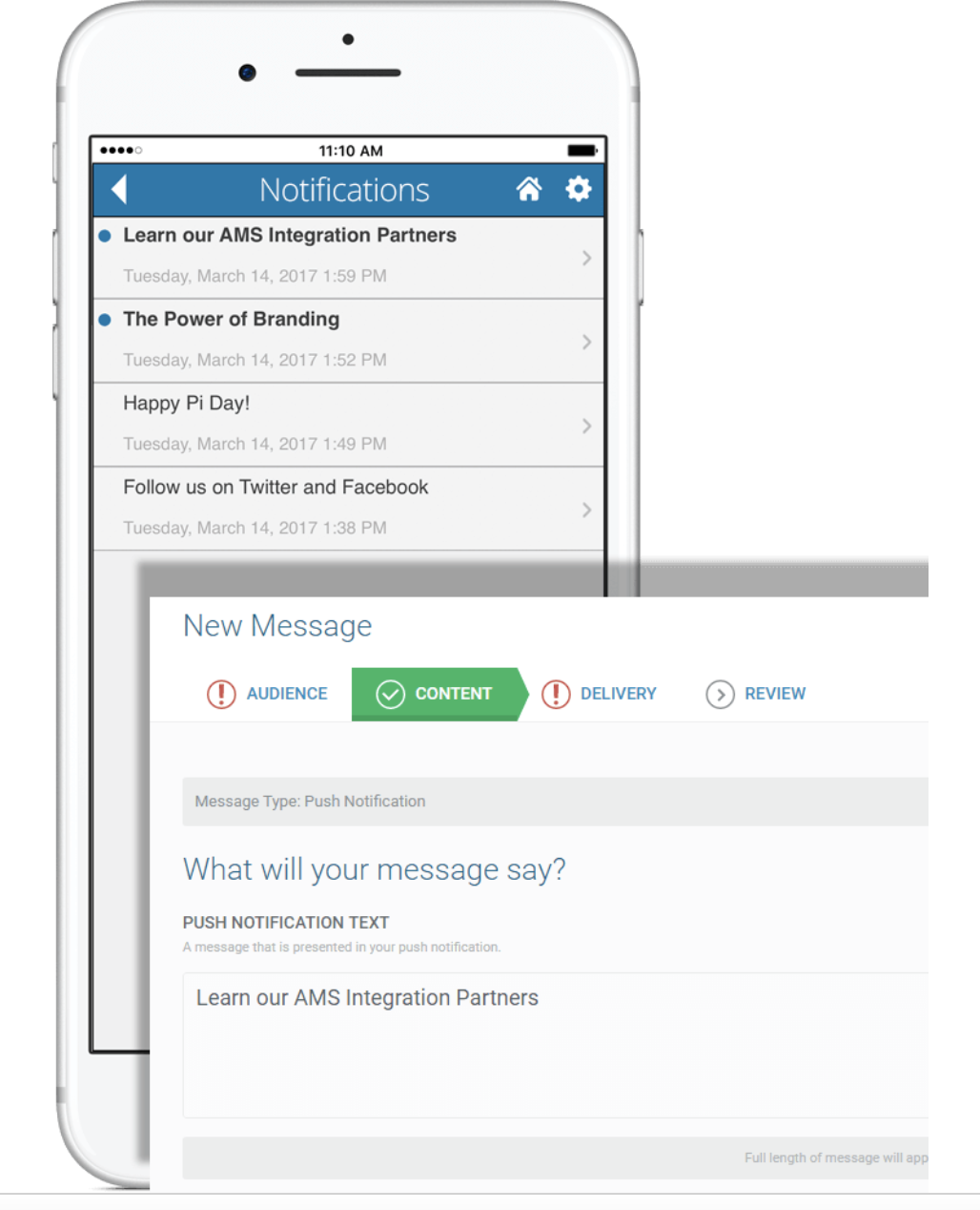 Send push notifications directly to the mobile devices of members