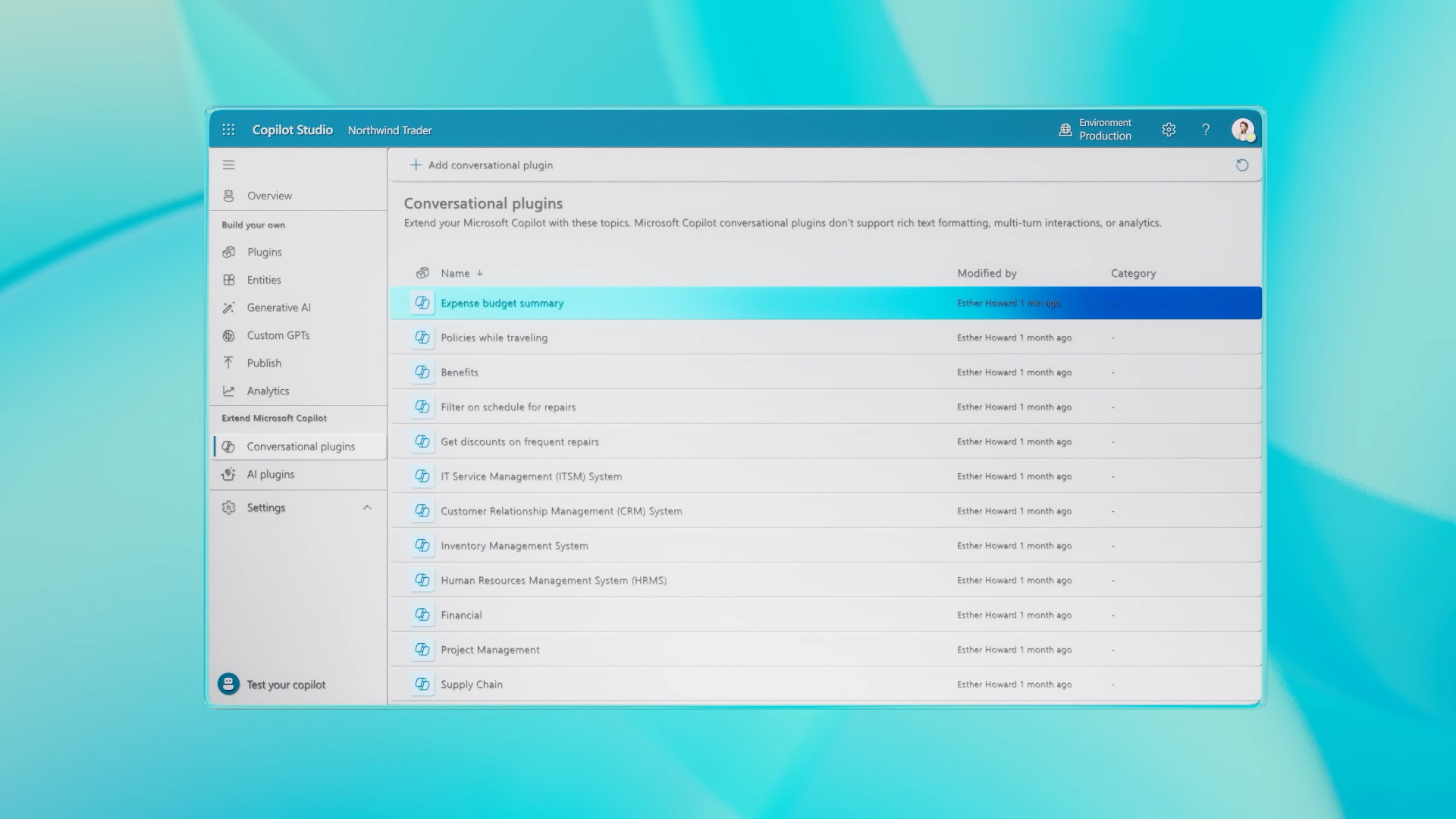 Microsoft Copilot Studio screenshot: Copilot Studio
