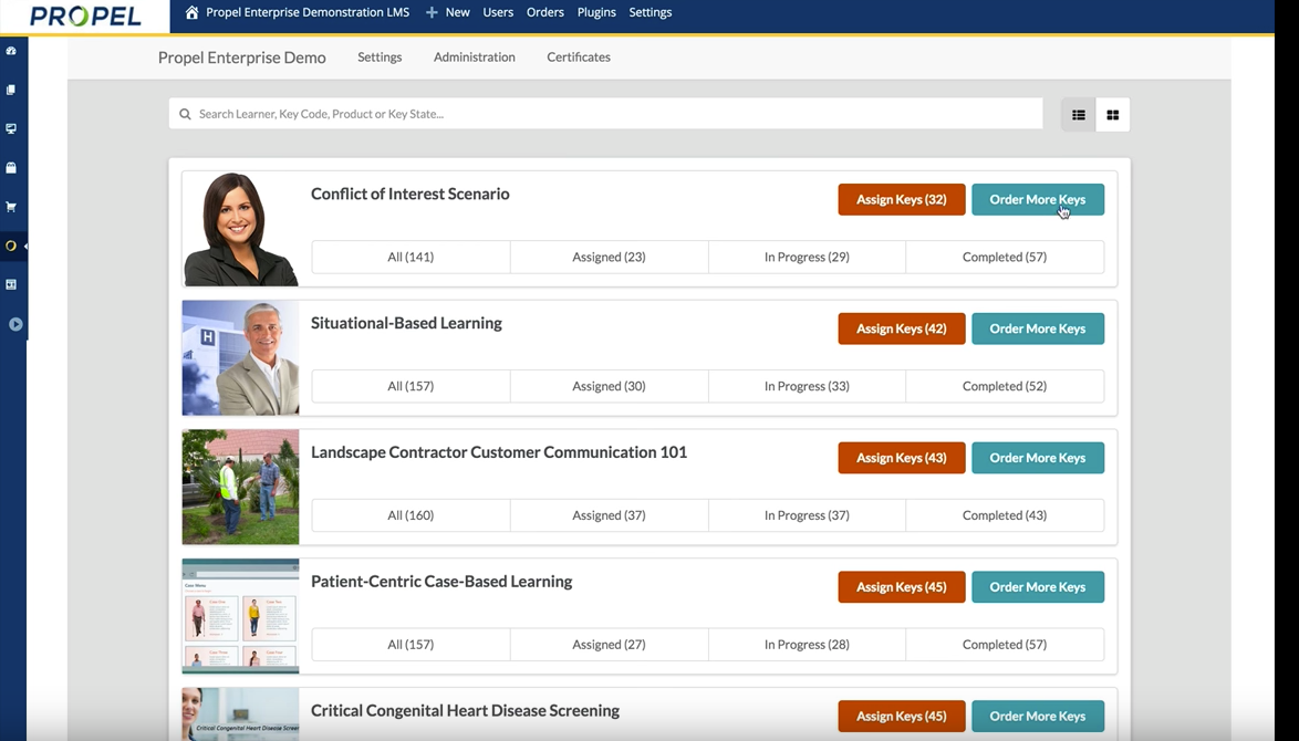 View product (course) information