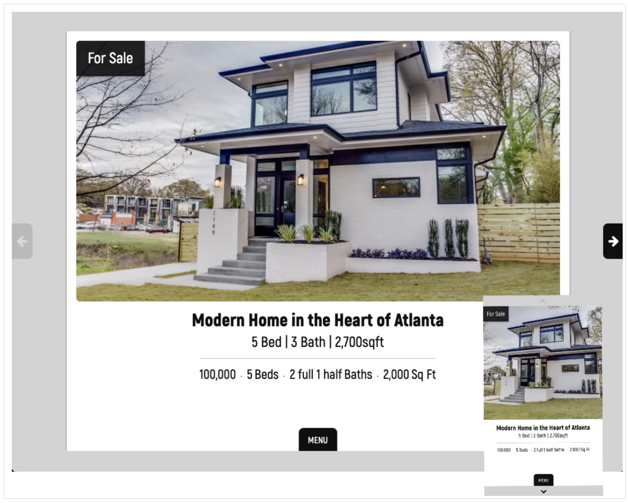 Template of Single Property Website-thumb