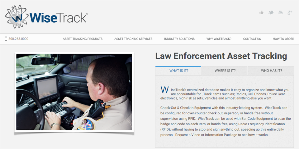 WiseTrack Software - Police Equipment Tracking