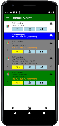 Field Service Cloud Software - Field Assistant gives crews access to their daily schedule, even without a data connection.   Geofence notifications also sound an alarm whenever crews arrive at a jobsite with an incomplete task.