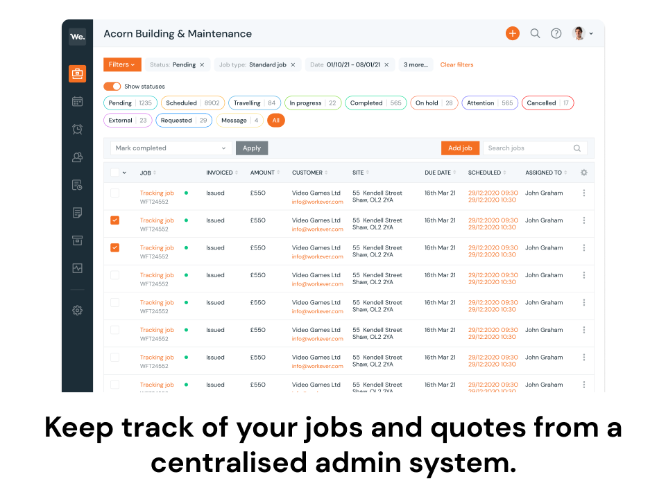 Workever Software - Workever job tracking