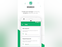 Brand24 Software - With the mobile app, users can configure their keyword settings from anywhere