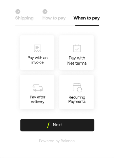 Balance Software - Businesses can choose when to pay