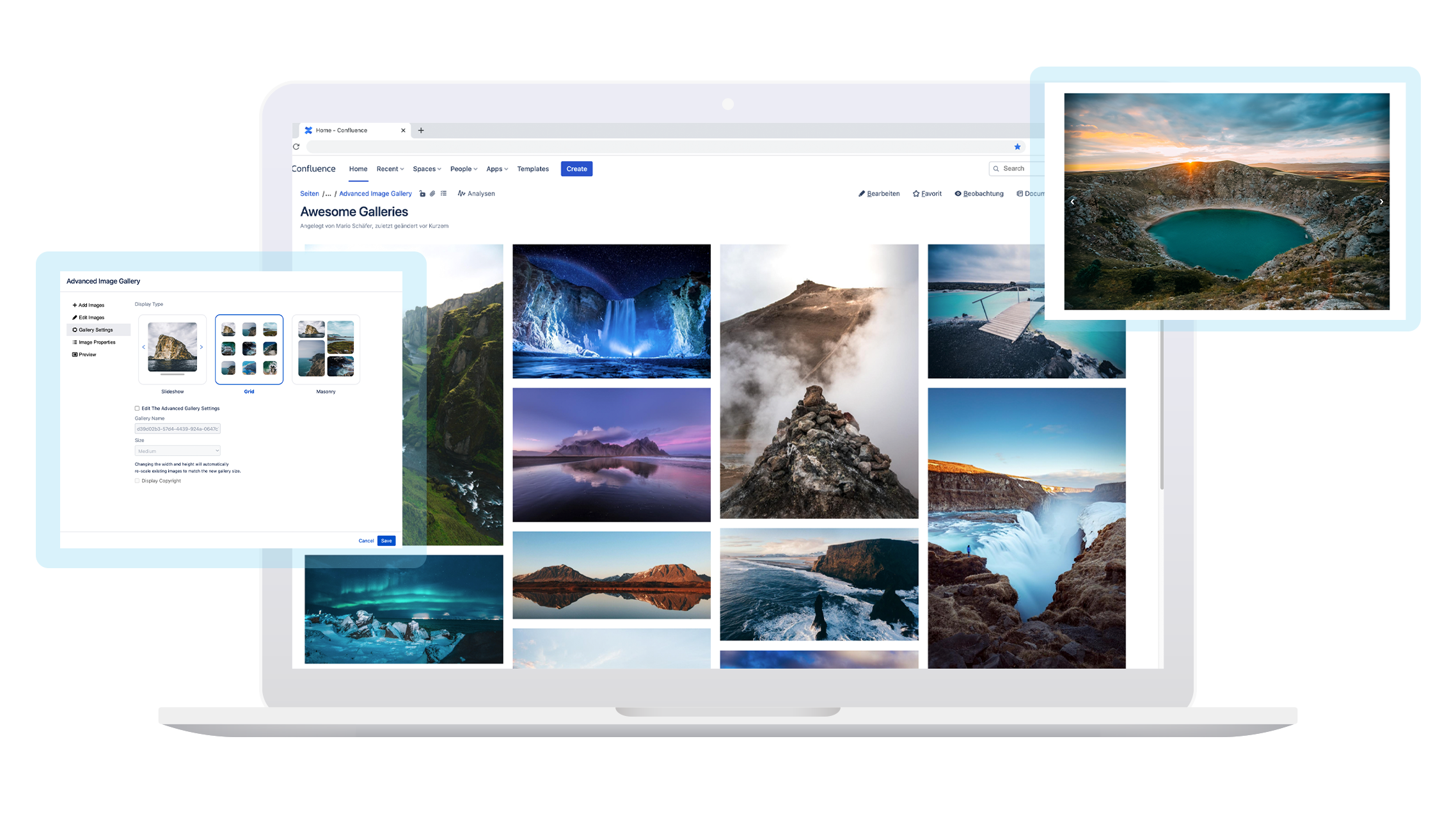 Advanced Image Gallery screenshot: Display multiple images in confluence in style.