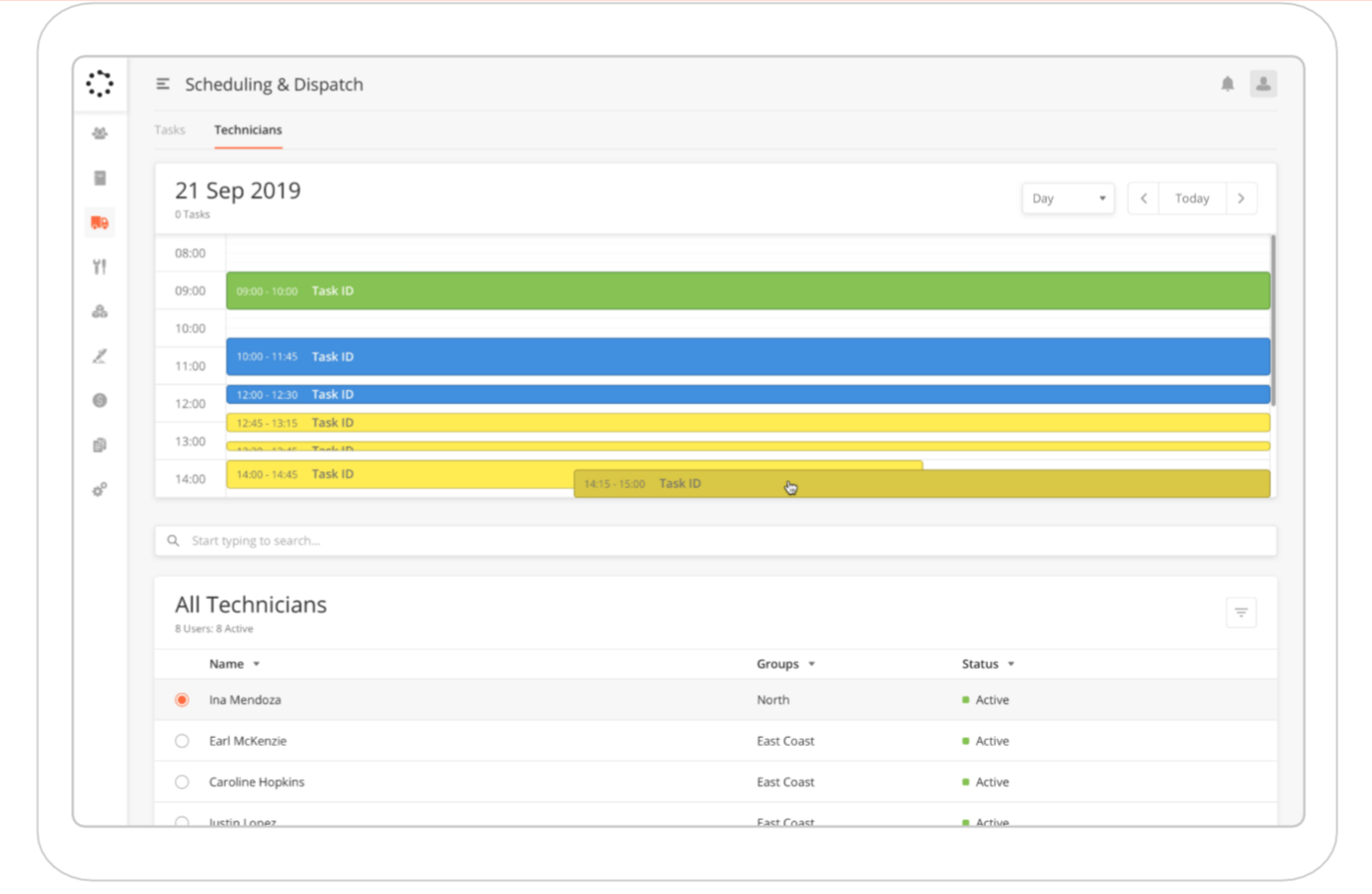 Zinier Scheduling and Dispatch