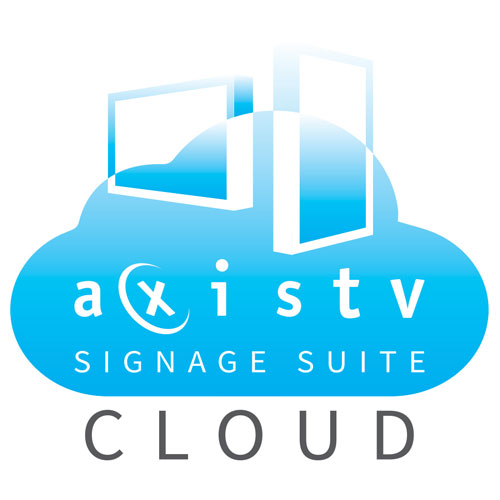 AxisTV Signage Suite Software - Our enterprise-class solution for cloud-based digital signage gives you all the features of our premise-based solution, with a smaller initial purchase and fewer maintenance responsibilities.