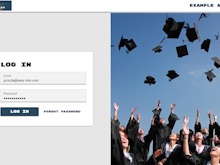 Easy LMS Software - An example of a customized Academy login page