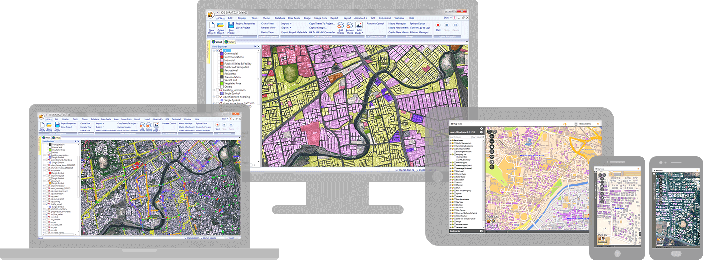Geospatial suite with feature-rich tools to help users create, analyze, manage, and securely share geospatial data over the Internet and intranet