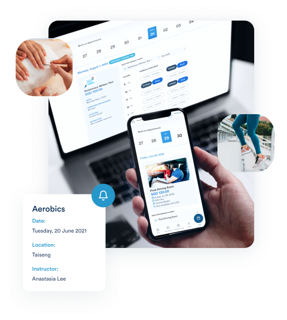 Always On Time screenshot: Powerful Online Appointment Scheduling for Small Business Owners - Say goodbye to messy bookings and manual membership tracking. With AOT, you’ll get intuitive, easy to use customizable appointment scheduling software that saves you time and money.