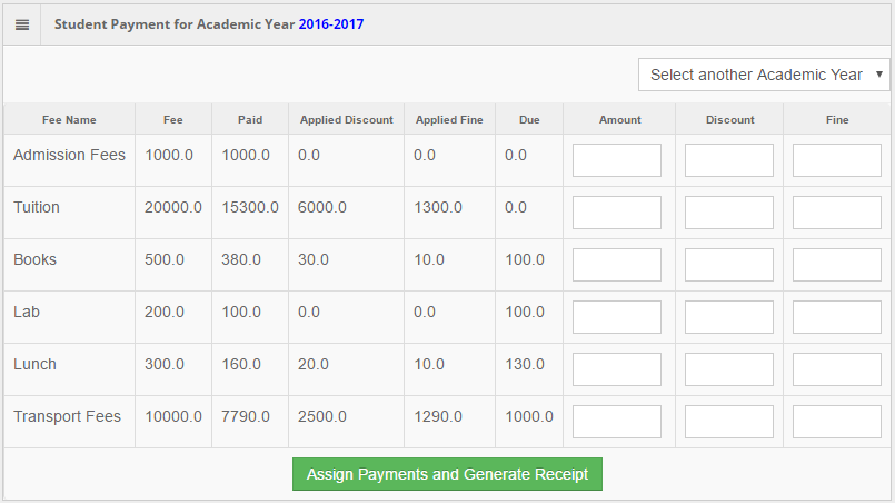 EDUHAPPY Software - Fees Payment