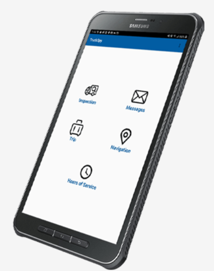 TruckSpy screenshot: The TruckSpy tablet is extremely easy for a driver to use.