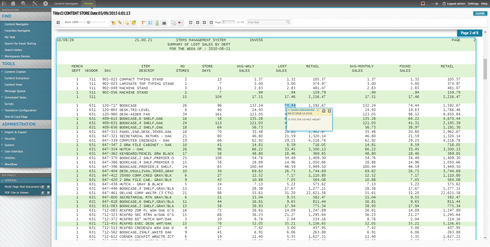 Content Cloud Software - Users can add notes to clarify issues