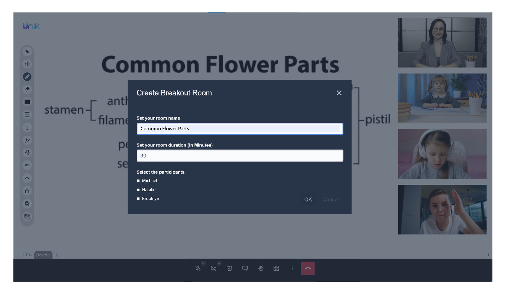 Unik LMS Software - Breakout Rooms